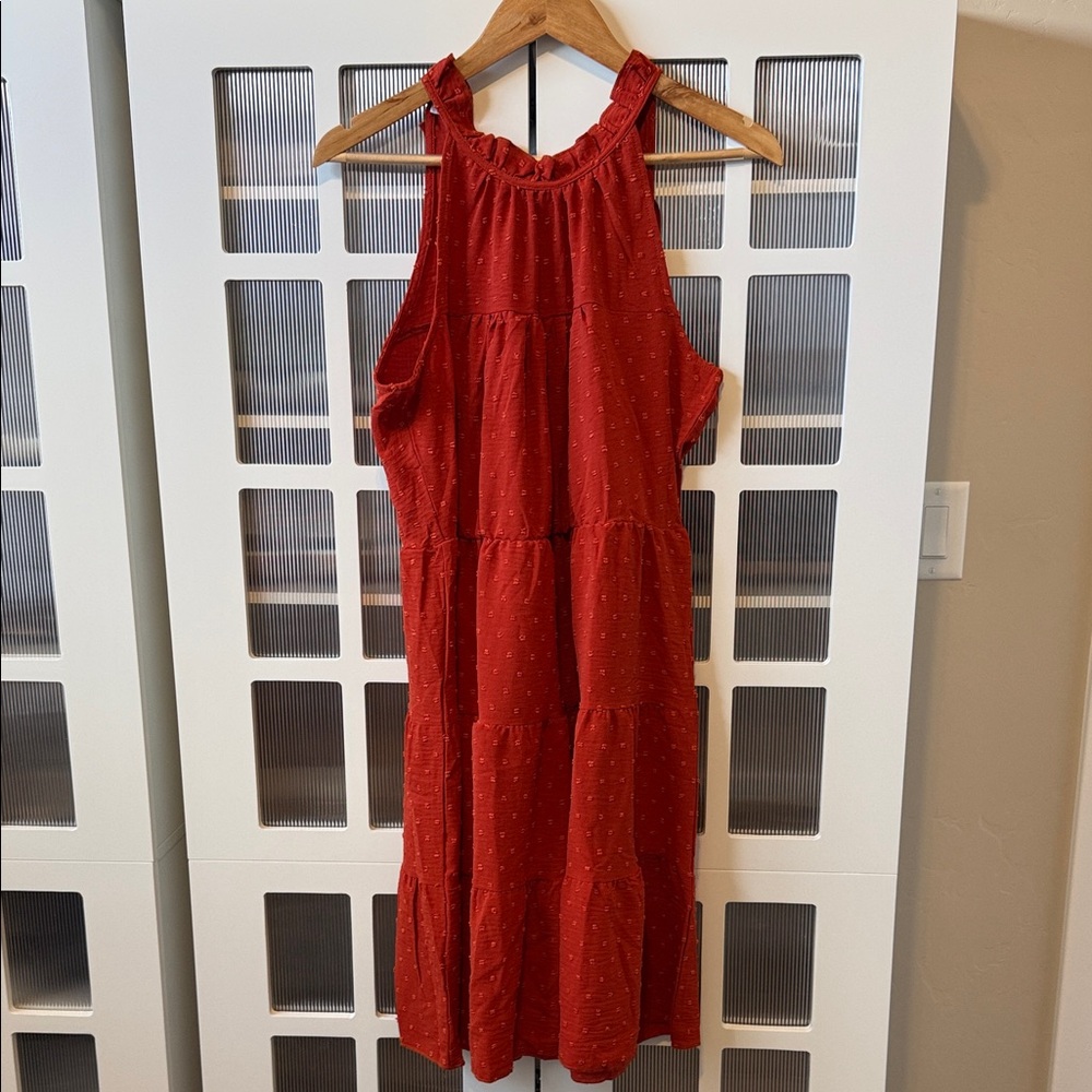Elegant Red Midi Dress